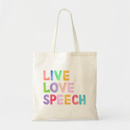 Bolso De Tela Tote de discurso de amor en vivo