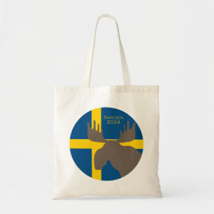 Bolso De Tela Tote de diseño de alce platino