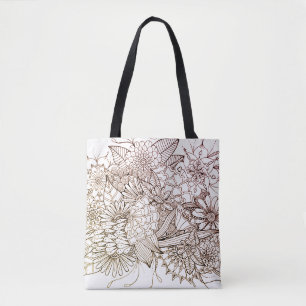 Bolso De Tela Tote de diseño de arte Doodle