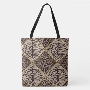 Bolso De Tela Tote de diseño de diamante para impresión en ani