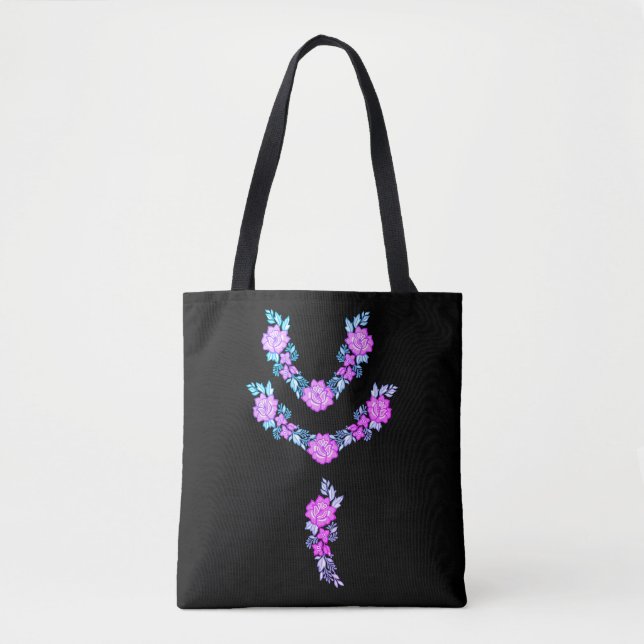 Bolso De Tela Tote de diseño de elegancia floral (Anverso)