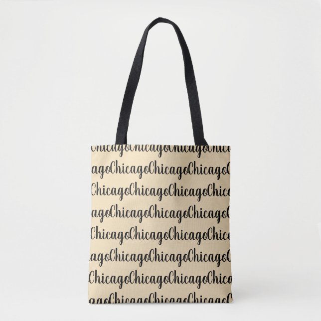 Bolso De Tela Tote de diseño moderno de Chicago (Anverso)