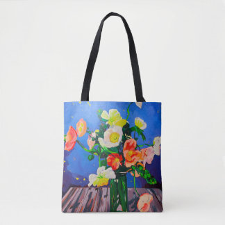 Bolso De Tela Tote de doble cara amapolas islandesas