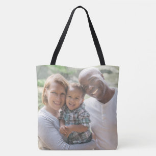 Bolso De Tela Tote de doble cara de plantilla de fotografía de f