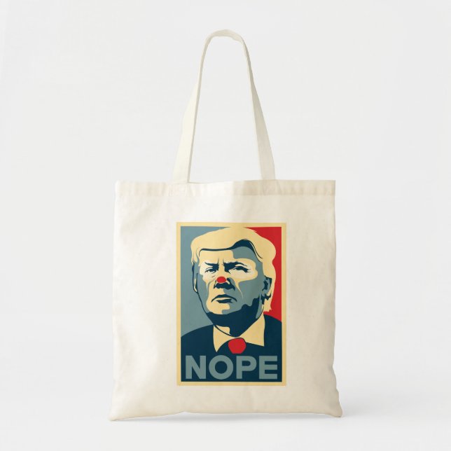 Bolso De Tela Tote de Donald Trump "NOPE" (Frente)