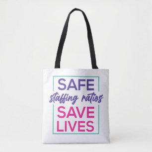 Bolso De Tela Tote de dotación de personal de enfermería segura