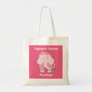 Bolso De Tela Tote de Elefante Rosa de Pascua