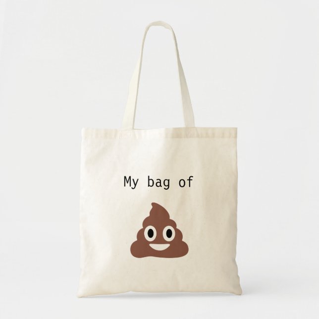 Bolso De Tela Tote de Emoji de personalizable Poo (Frente)