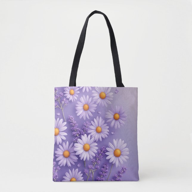 Bolso De Tela Tote de Encanto Lavender Love & Daisy (Anverso)