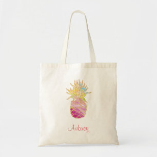Bolso De Tela Tote de encargo de la piña