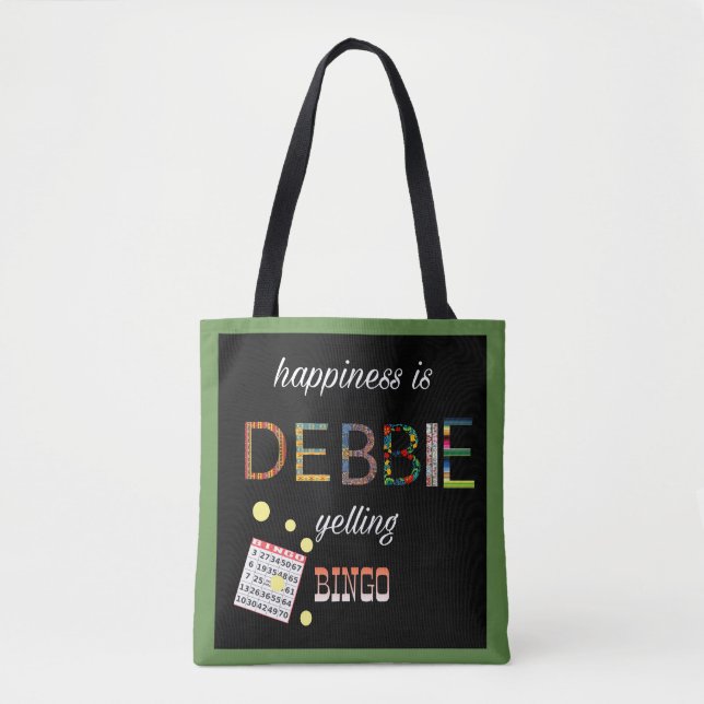 Bolso De Tela Tote de encargo del bingo (Anverso)