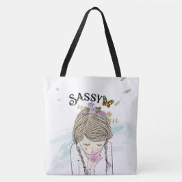 Bolso De Tela Tote de energía chica fácil