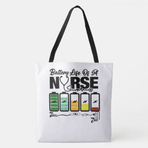 Bolso De Tela Tote de enfermería - Ver Atrás