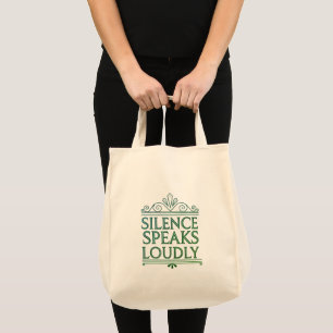 Bolso De Tela Tote de engorde de mensajes Art Deco