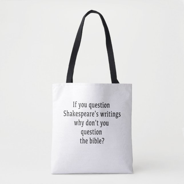 Bolso De Tela Tote de escritos de Shakespears (Anverso)