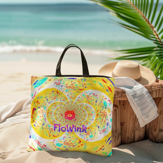 Bolso De Tela Tote de espiral amarilla (Subido por el creador)