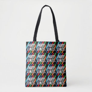 Bolso De Tela Tote de Fiesta de líneas CBC