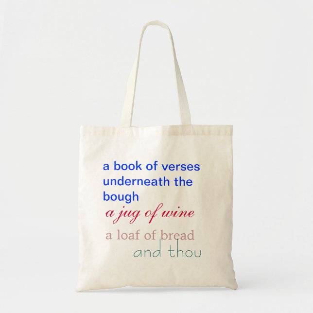 Bolso De Tela Tote de Fitzgerald Rubaiyat (Frente)