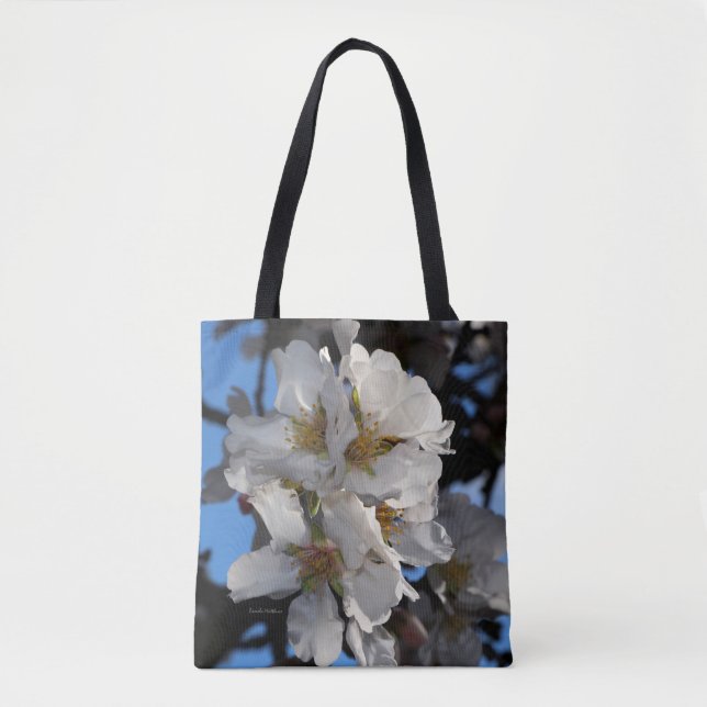 Bolso De Tela Tote de flores de almendra (Anverso)