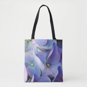 Bolso De Tela Tote de flores de hidrangea floridas azules