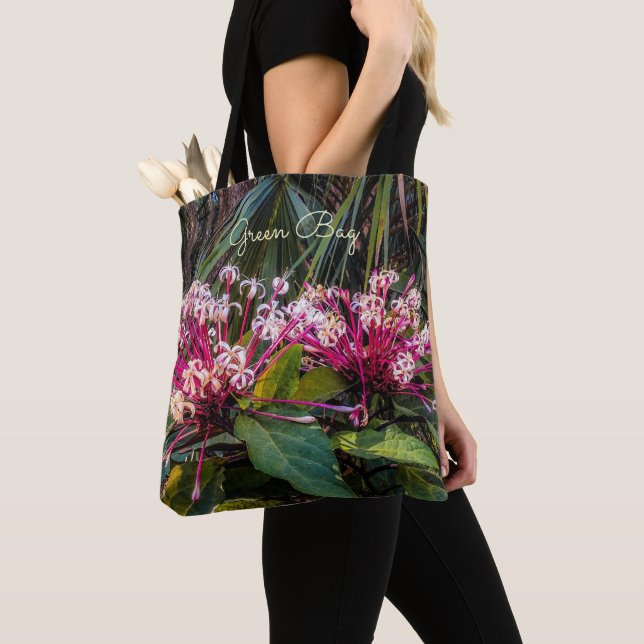 Bolso De Tela Tote de Flores Starburst de Clerodendrum (Detalle)
