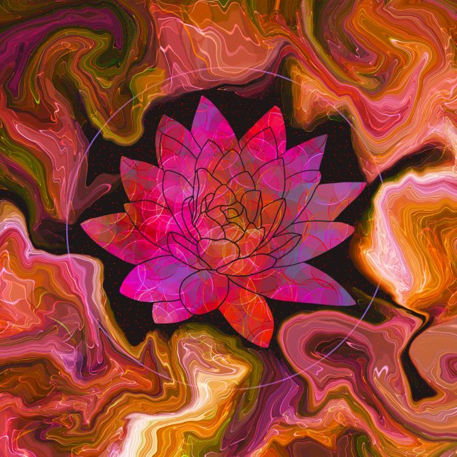 Bolso De Tela Tote de flujo de flores cósmicas (Subido por el creador)