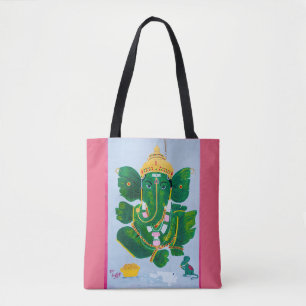 Bolso De Tela Tote de Ganesh de la hoja de la cacerola
