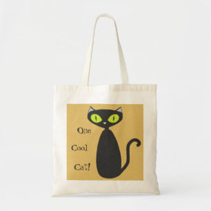 Bolso De Tela Tote De Gato De Mod - Un Gato De Guay!