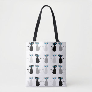 Bolso De Tela Tote de Gato Mod