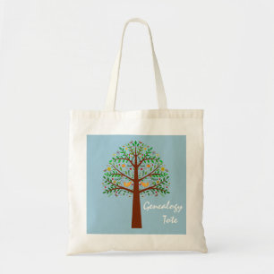 Bolso De Tela Tote de genealogía de árboles de la familia de art