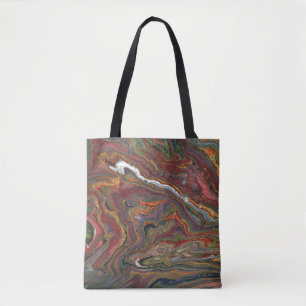 Bolso De Tela Tote de Geode de resumen acrílico de Zing 1