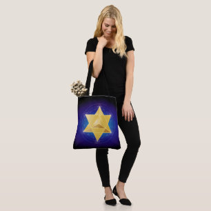 Bolso De Tela Tote de Geometría Sagrada en Merkaba