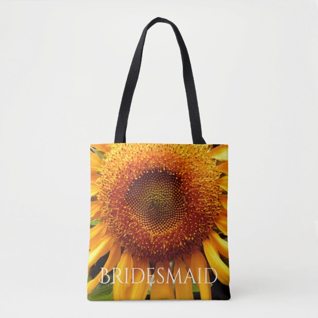 Bolso De Tela Tote de girasol para la dama de honor (Anverso)
