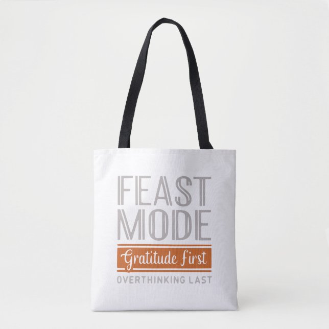 Bolso De Tela Tote de Gratitud de Modo Festín - Personalizable (Anverso)