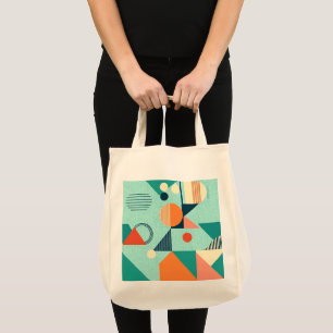 Bolso De Tela Tote de Grocery de Armonía Geométrica