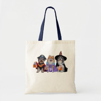Bolso De Tela Tote de Halloween de Perro Lindo para Truco o Trat