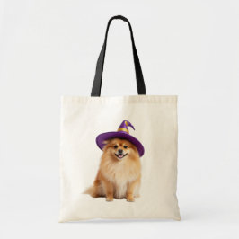 Bolso De Tela Tote de Halloween de Pomerania lindo
