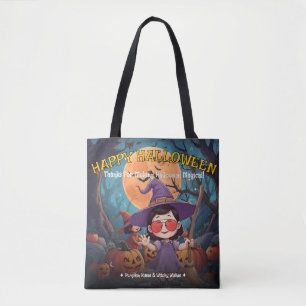 Bolso De Tela Tote de Halloween 'Trick or Treat' de Parche de Ca