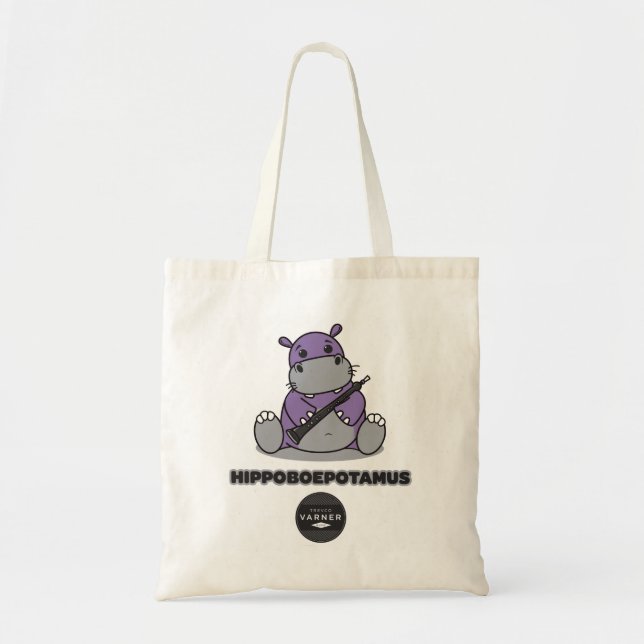 Bolso De Tela Tote de Hippoboepotamus (Frente)