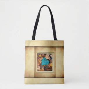 Bolso De Tela Tote de hoja de forma cardíaca