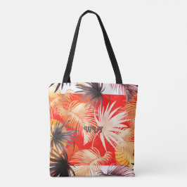 Bolso De Tela Tote de hojas multicolores