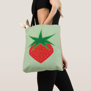 Bolso De Tela Tote de Hombro de fresa (2 tamaños)