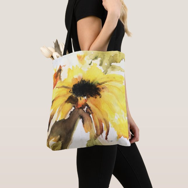 Bolso De Tela Tote De Hombro De Girasol Todo-Impresión (Detalle)