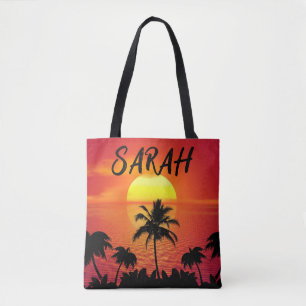 Bolso De Tela Tote de Hombro TROPICAL personalizado
