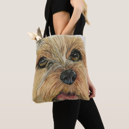 Bolso De Tela tote de hombro "Yorkie Love"