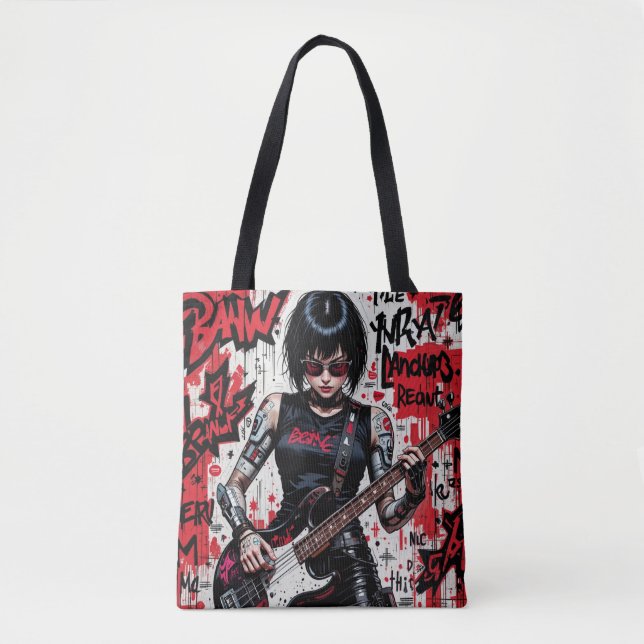Bolso De Tela Tote de hombros de la rebelión de CyberBass (Anverso)