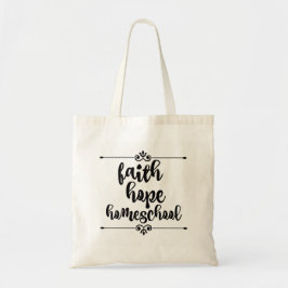 Bolso De Tela Tote de Homeschool de la esperanza de la fe