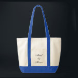 Bolso De Tela Tote de Honor<br><div class="desc">Bolsa de tocador mostrada en azul natural/real con texto; Mujer de honor. Personalizar este artículo o compra tal cual.</div>