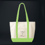 Bolso De Tela Tote de Honor<br><div class="desc">Bolsa de tocador mostrada en verde natural/lima con texto; Mujer de honor. Personalizar este artículo o compra tal cual.</div>