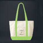 Bolso De Tela Tote de Honor<br><div class="desc">Bolsa de tocador mostrada en verde natural/lima con texto; Mujer de honor. Personalizar este artículo o compra tal cual.</div>